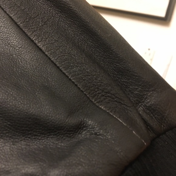 NWT Lucky Brand Two-Tone Varsity Jacket Cotton W/ Leather Sleeves Size Medium - Picture 9 of 15